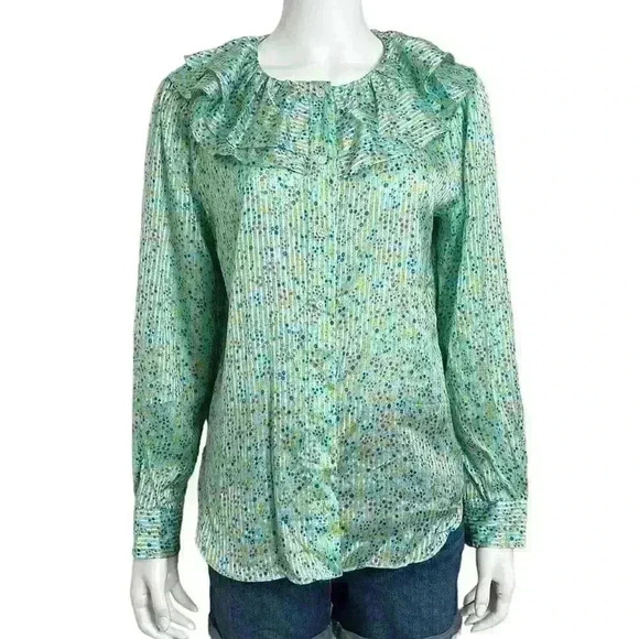 J.Crew Top in Field Day Ruffle Blouse - Picture 11 of 16